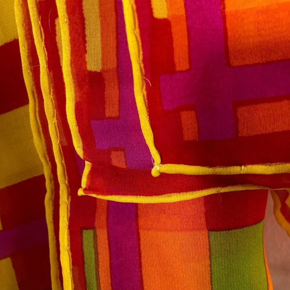 Womens Elaine‎ Gold Silk Scarf Collection XIIX Geometric Design 10.5 x 52